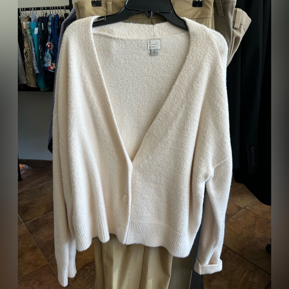 A New Day Soft Cream Knit Top